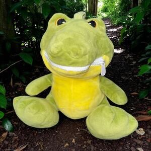 Aurora Baby Plush Gator Alligator Zipper Mouth Stroller Buddy Stuffed Decor 10”